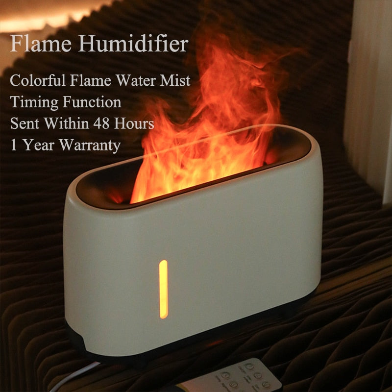 Premium LED Flame Diffuser & Humidifier with Smart Remote Control