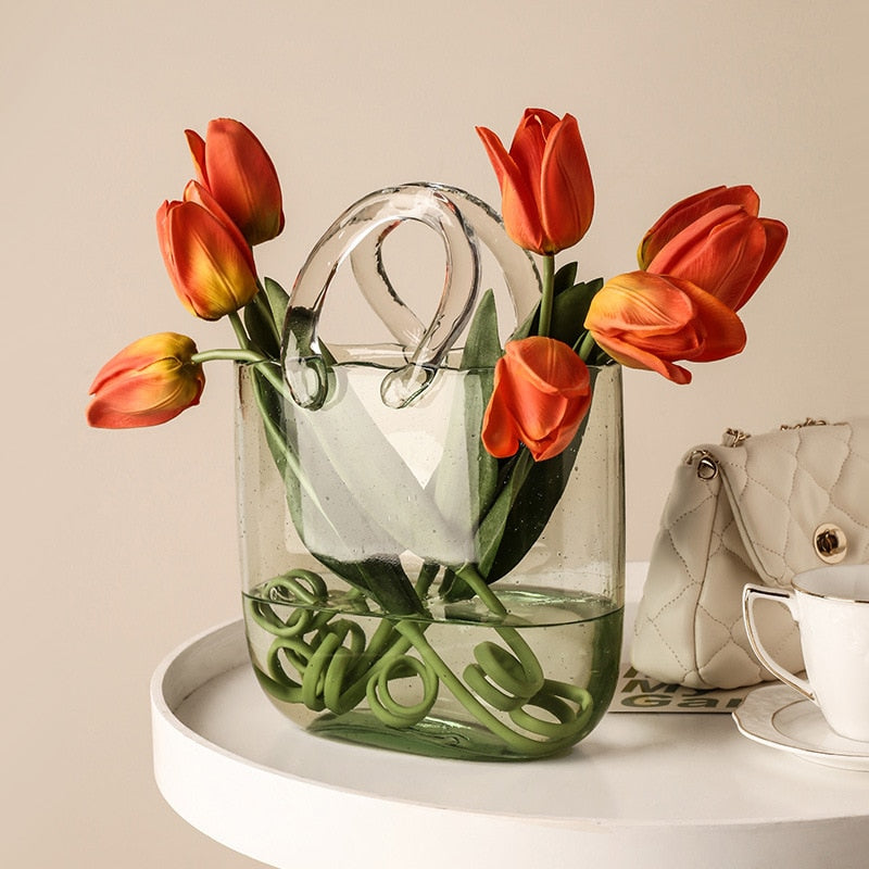 Handbag Glass Vase