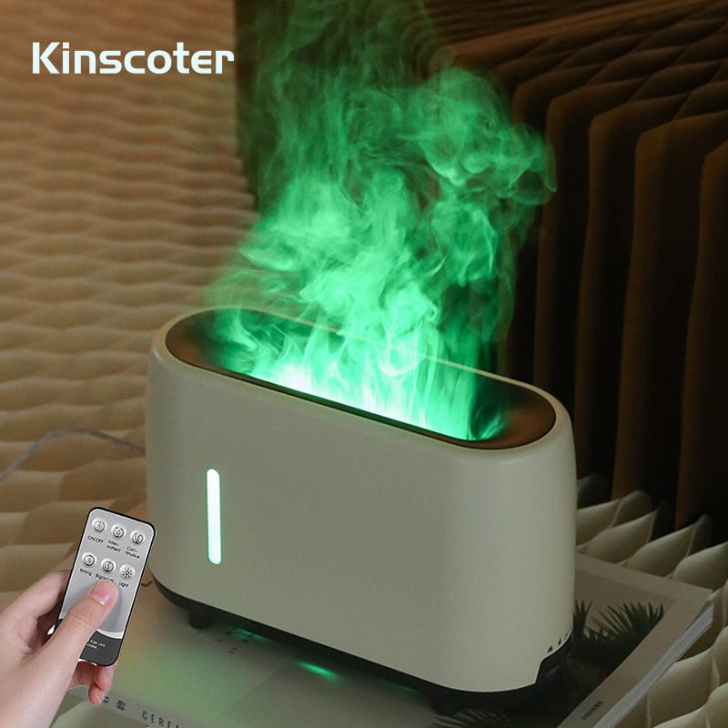 Premium LED Flame Diffuser & Humidifier with Smart Remote Control