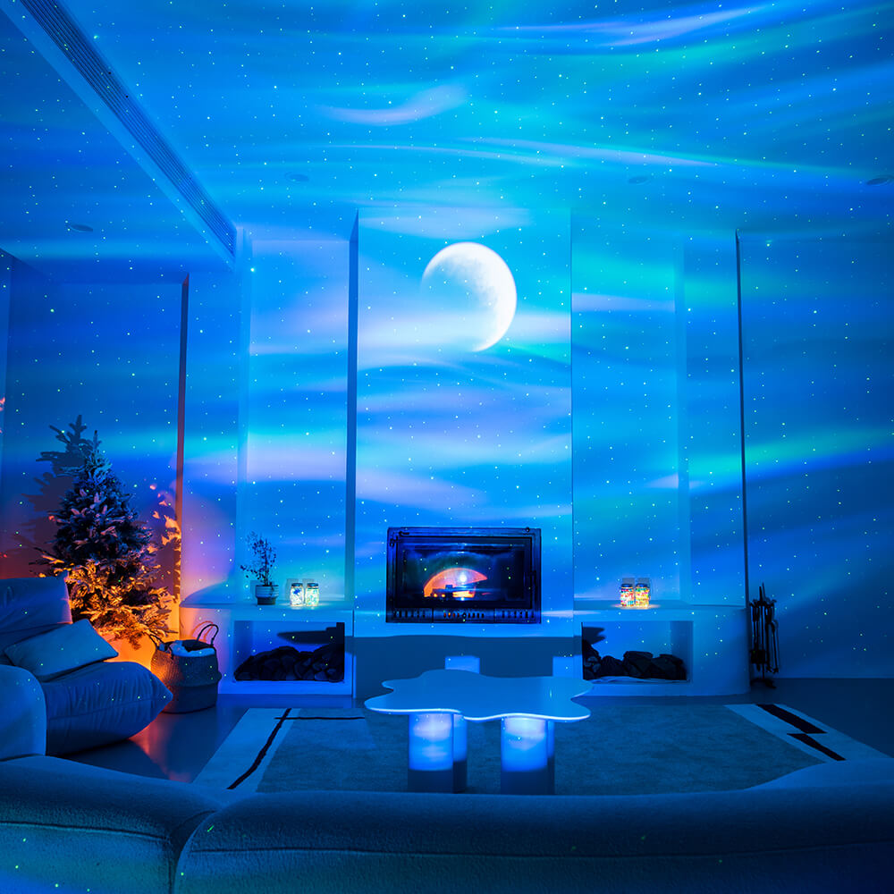 Aurora Borealis Moon Galaxy LED Night Light