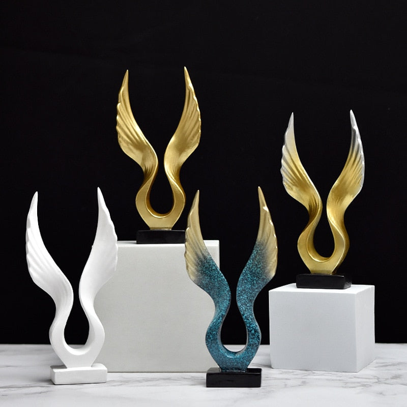 Resin Wing Sculpture Nordic Home Decor