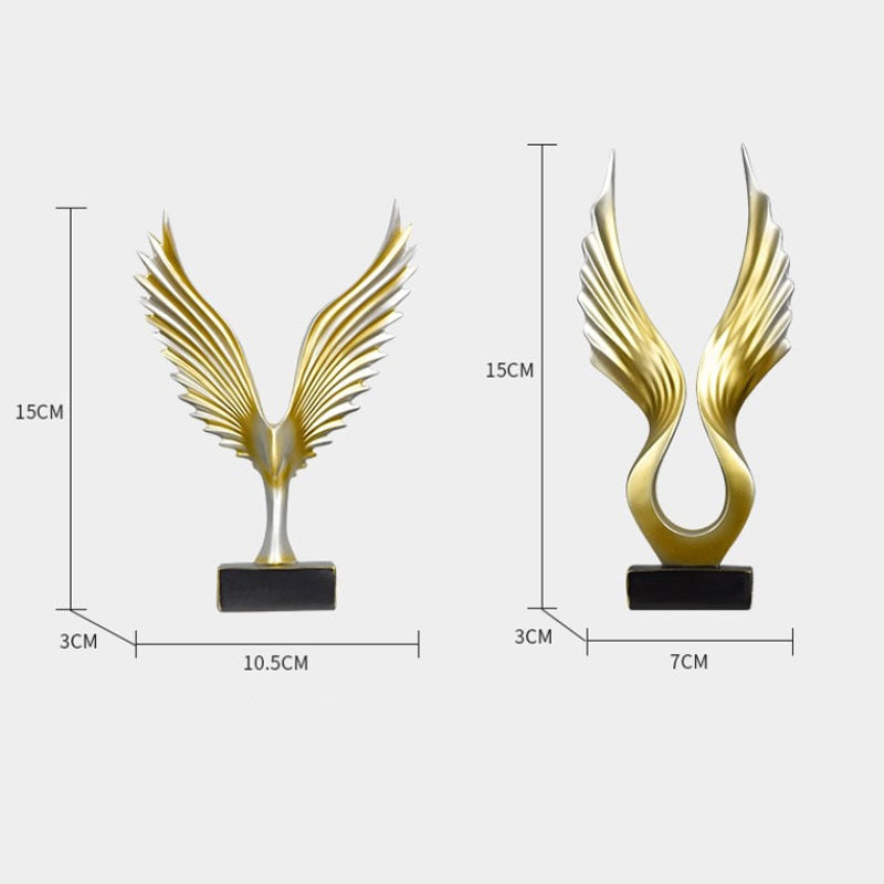 Resin Wing Sculpture Nordic Home Decor