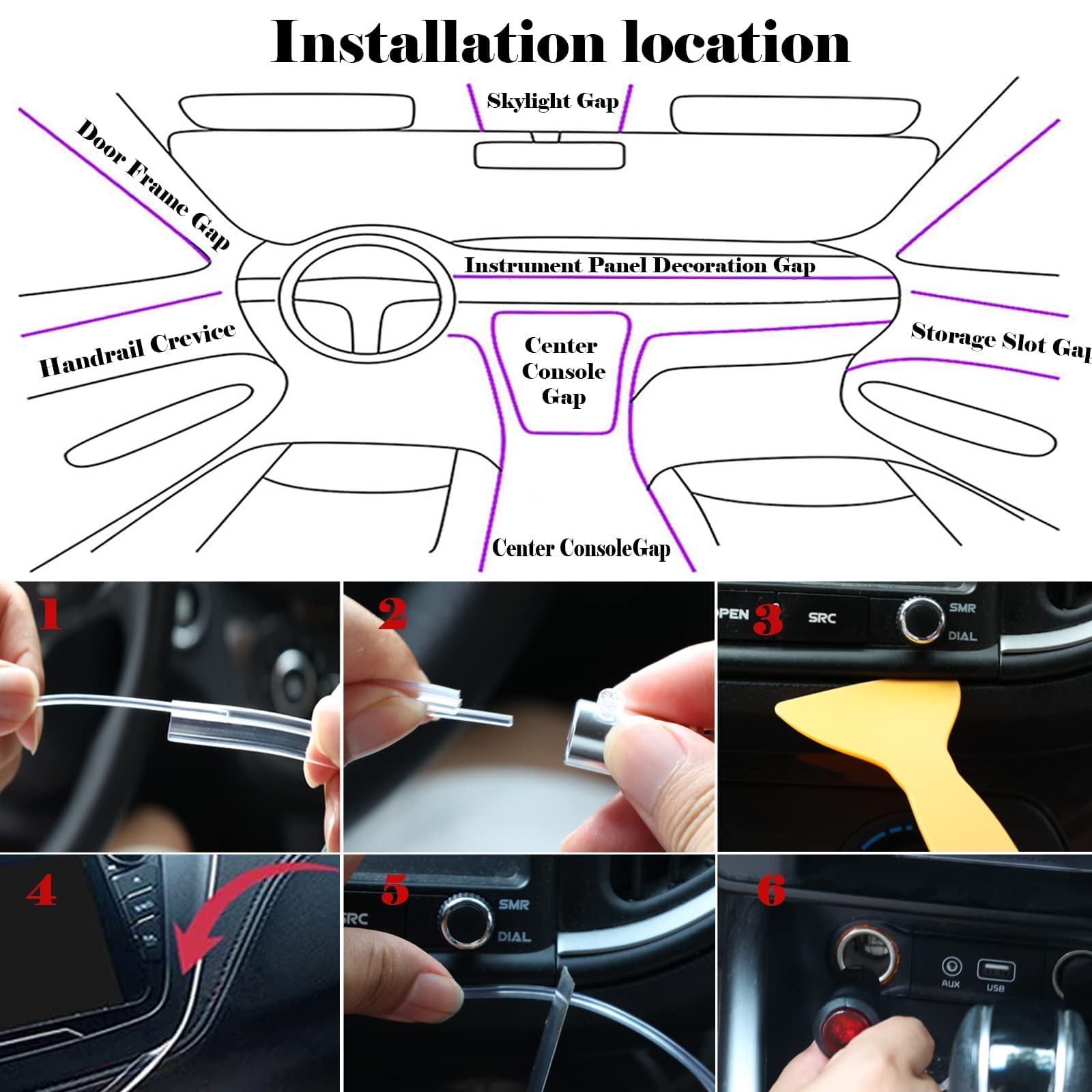 Neon Car LED Interior Lights RGB